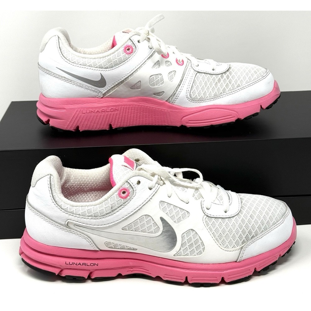 Nike Lunar Forever White/Pink Sz 7 Women Running Shoes Sneakers